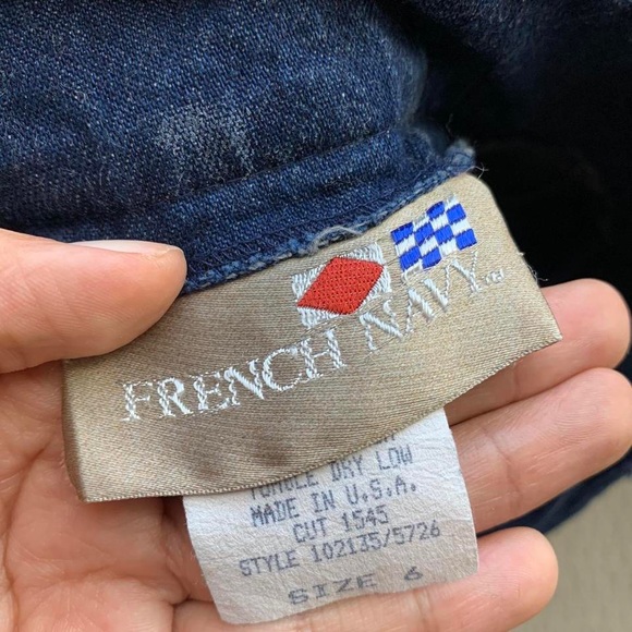 Vintage 90s high waisted dark denim long skirt - Picture 4 of 4